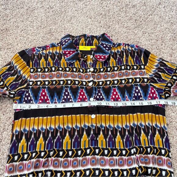 Roller Rabbit Ikat Print Long Sleeve Shirt Dress - Picture 9 of 12